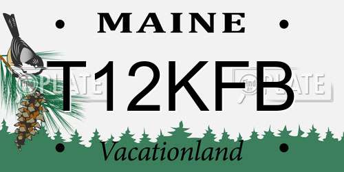 T12KFB Maine License Plate