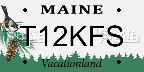 T12KFS Maine License Plate