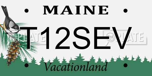 T12SEV Maine License Plate