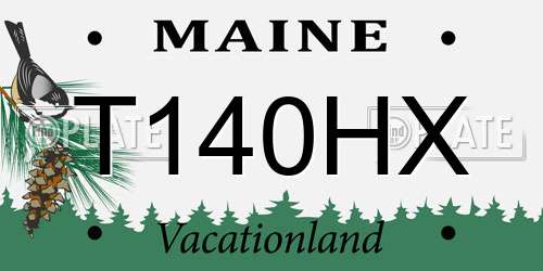 T140HX Maine License Plate