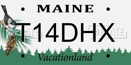 T14DHX Maine License Plate