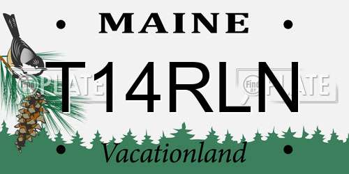 T14RLN Maine License Plate