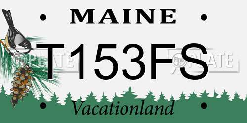 T153FS Maine License Plate