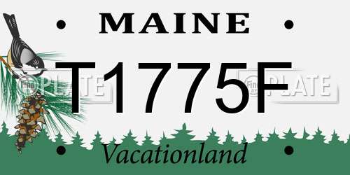 T1775F Maine License Plate