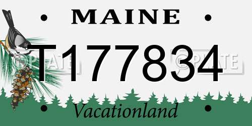 T177834 Maine License Plate