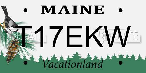 T17EKW Maine License Plate