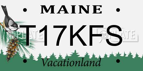 T17KFS Maine License Plate