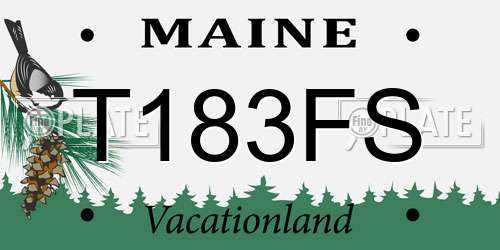 T183FS Maine License Plate