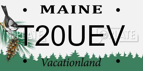 T20UEV Maine License Plate