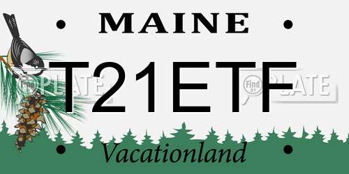 T21ETF Maine License Plate