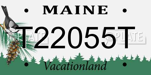 T22055T Maine License Plate