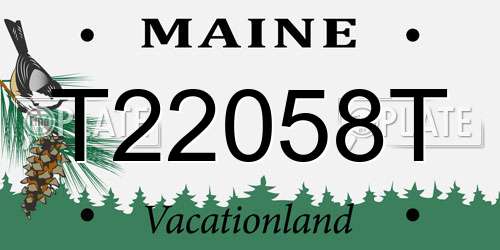 T22058T Maine License Plate