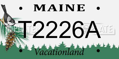 T2226A Maine License Plate