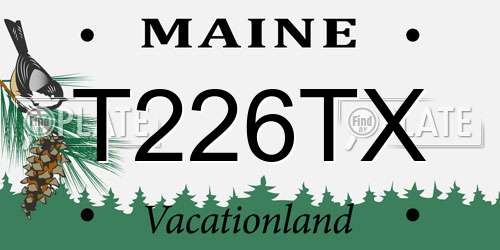 T226TX Maine License Plate