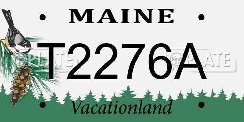 T2276A Maine License Plate
