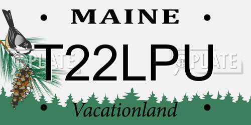 T22LPU Maine License Plate
