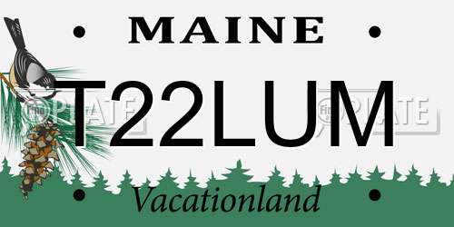 T22LUM Maine License Plate