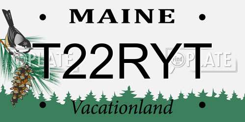T22RYT Maine License Plate