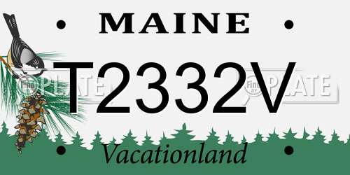 T2332V Maine License Plate