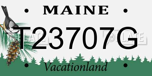 T23707G Maine License Plate