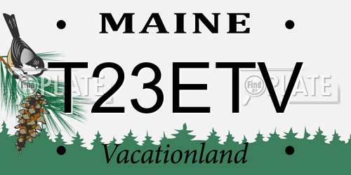 T23ETV Maine License Plate