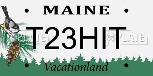 T23HIT Maine License Plate