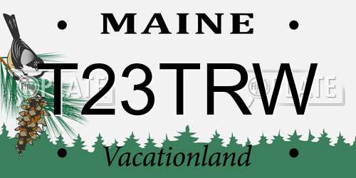 T23TRW Maine License Plate