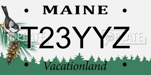 T23YYZ Maine License Plate