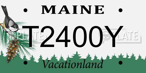 T2400Y Maine License Plate