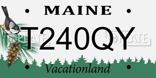 T240QY Maine License Plate