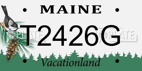 T2426G Maine License Plate