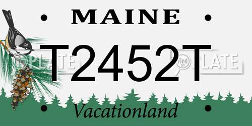 T2452T Maine License Plate