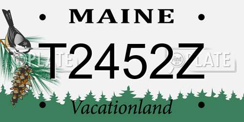 T2452Z Maine License Plate