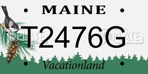 T2476G Maine License Plate