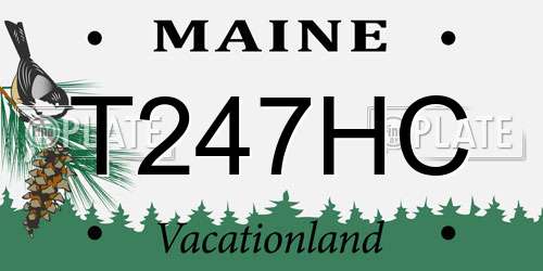 T247HC Maine License Plate