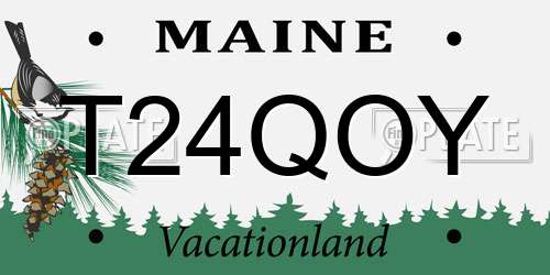 T24QOY Maine License Plate