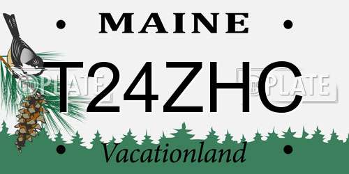 T24ZHC Maine License Plate