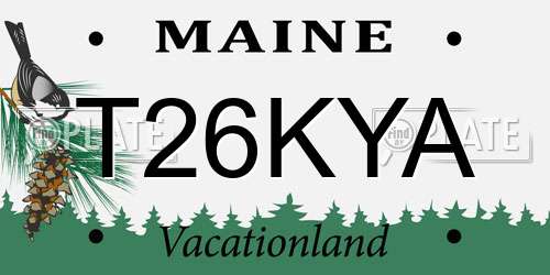 T26KYA Maine License Plate