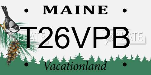 T26VPB Maine License Plate