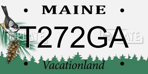 T272GA Maine License Plate