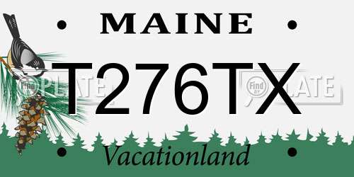 T276TX Maine License Plate