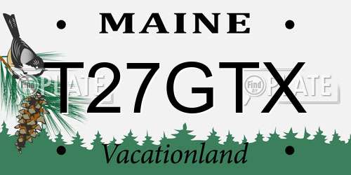 T27GTX Maine License Plate
