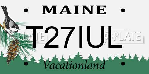 T27IUL Maine License Plate