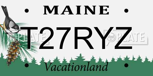 T27RYZ Maine License Plate