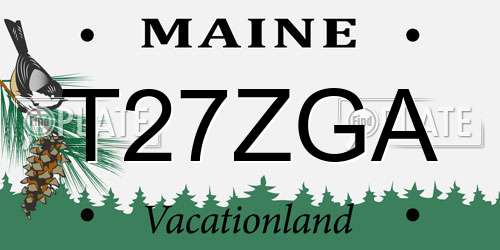 T27ZGA Maine License Plate