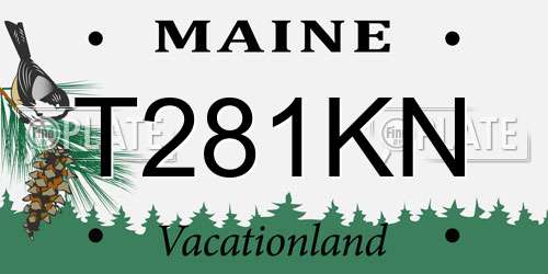 T281KN Maine License Plate
