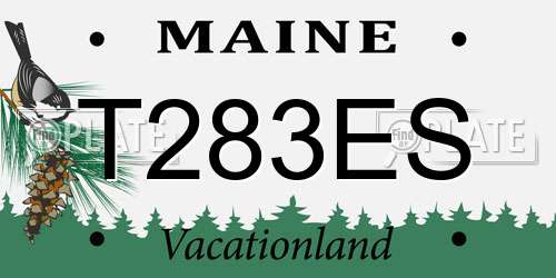 T283ES Maine License Plate