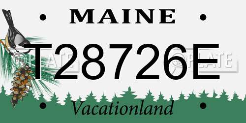 T28726E Maine License Plate