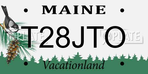 T28JTO Maine License Plate