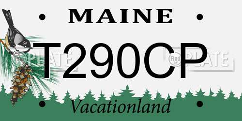 T290CP Maine License Plate